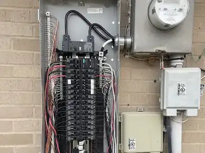 Breaker panel with double-pole breakers