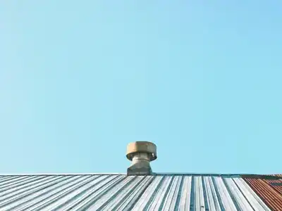 Vent cap on a roof